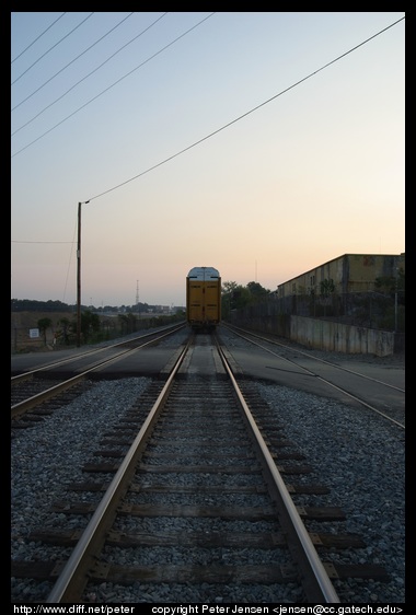 end of the train (and yes, I checked behind me before and during)