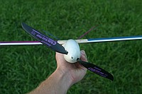 the business end of my Graupner Cumulus 2000 electric sailplane\nmotor is a geared 480 with a CAM 11x8 folder