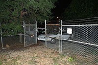 the gate with cars lined up