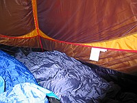 inside the tent