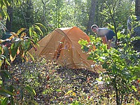 Michael starting to pack up in the morning