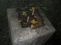 one of the old supports for the fire tower that was up on Big Stamp mountain