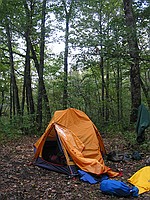 tent being taken down