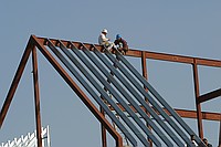 neat triangles on the building that's going up right next door to my lab. Shot from right next to Rocky Mountain Pizza.