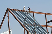 neat triangles on the building that's going up right next door to my lab. Shot from right next to Rocky Mountain Pizza.