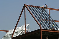 neat triangles on the building that's going up right next door to my lab. Shot from right next to Rocky Mountain Pizza.