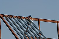 neat triangles on the building that's going up right next door to my lab. Shot from right next to Rocky Mountain Pizza.