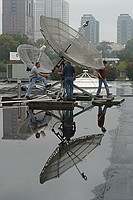 working on the old dish