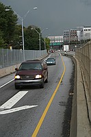 wrong way on the North Ave exit