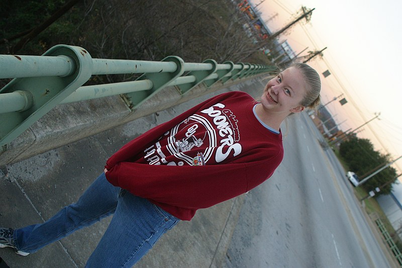 Jessica on the Marietta Street bridge
