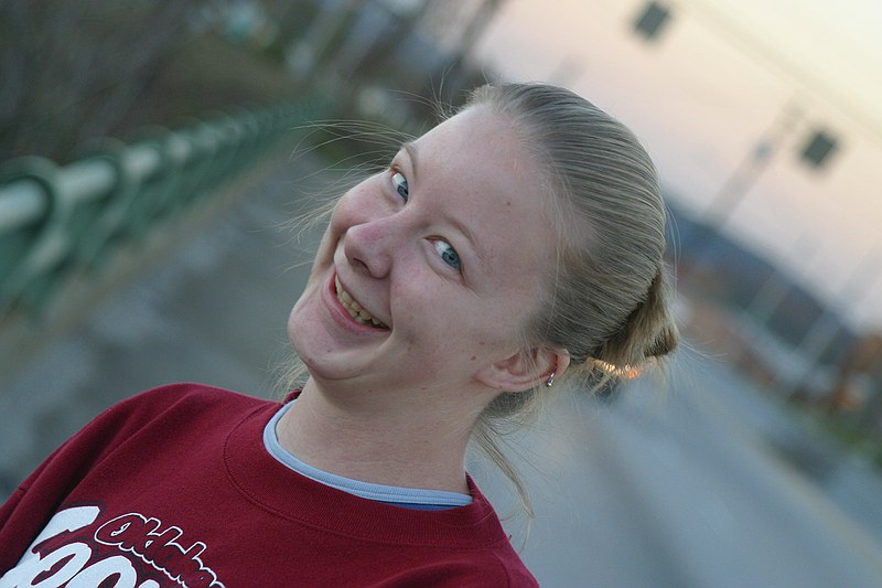 Jessica on the Marietta Street bridge