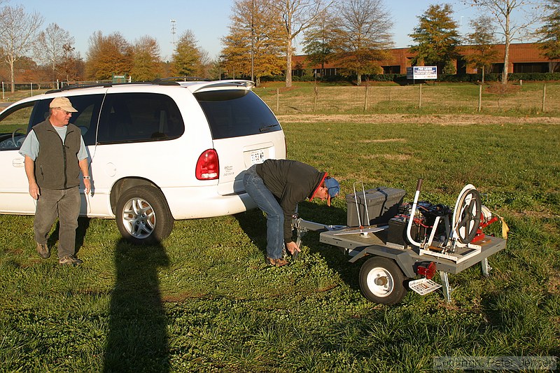 loading the winch trailer up