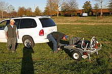 loading the winch trailer up