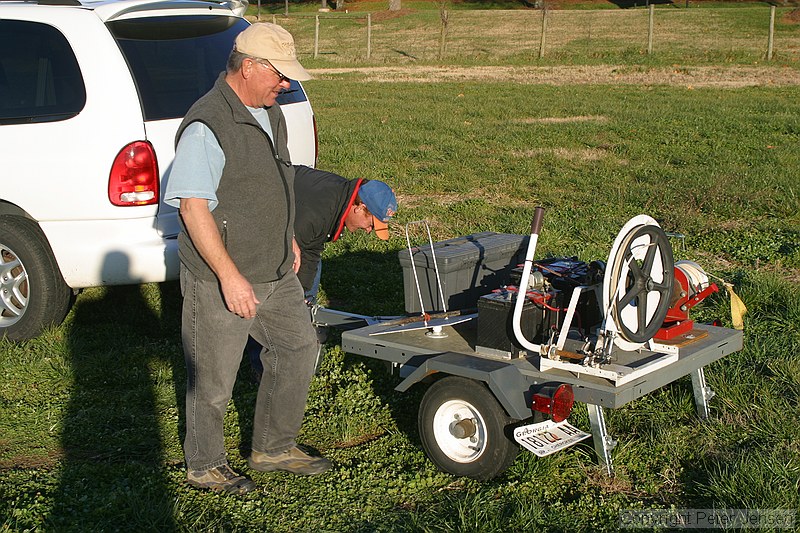 loading the winch trailer up