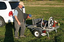 loading the winch trailer up