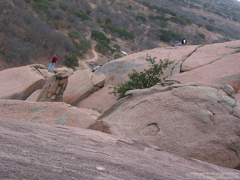 sliding down the backside of E-rock (camera was held at a ~ 30 degree angle)