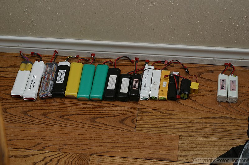a few batteries on the floor