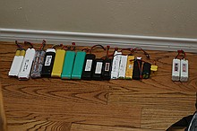a few batteries on the floor