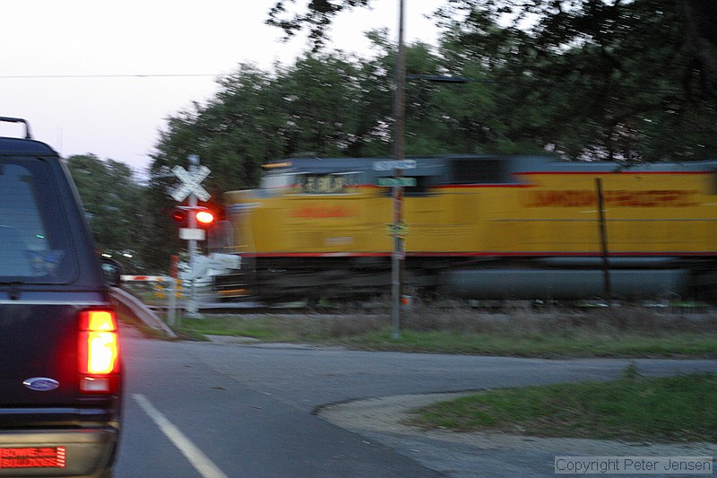 train heading north at the 1626 crossing