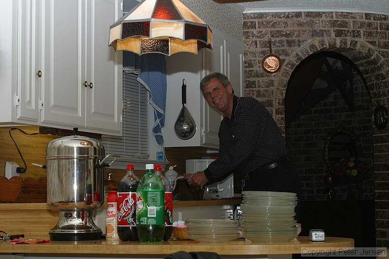 Dad in the kitchen