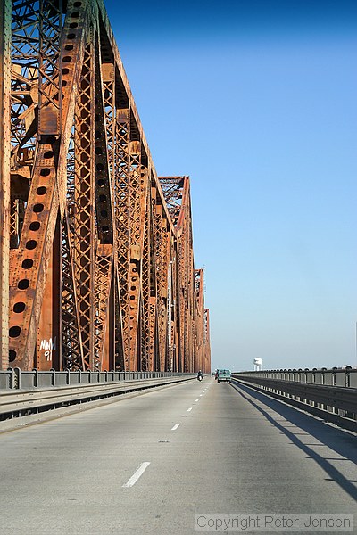 old bridge across the Mississippi