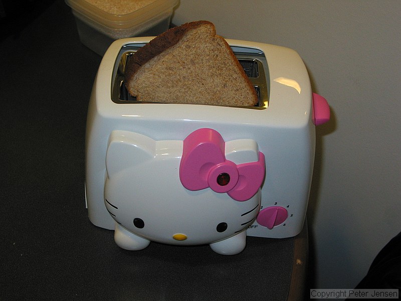 Jessica's random-but-amusing toaster that imprints on the bread