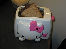 Jessica's random-but-amusing toaster that imprints on the bread