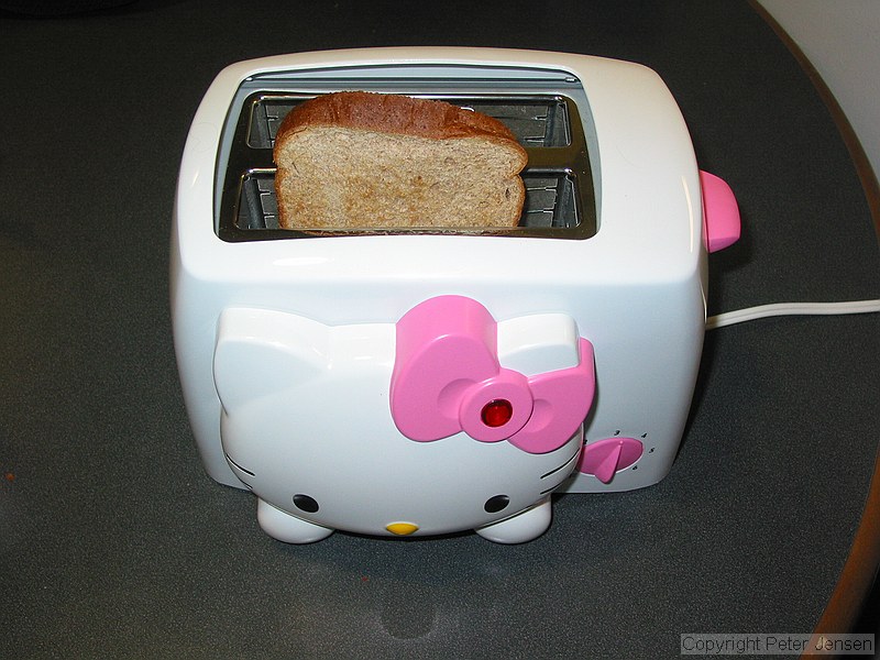 Jessica's random-but-amusing toaster that imprints on the bread