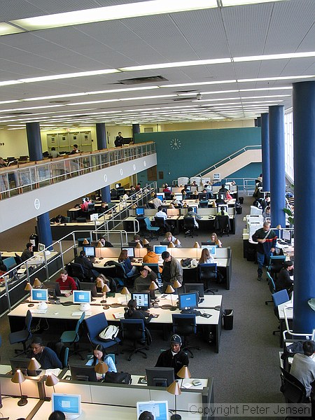 Tech's new modern library area