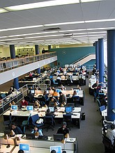 Tech's new modern library area