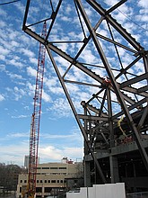 north stands construction at Bobby Dodd stadium