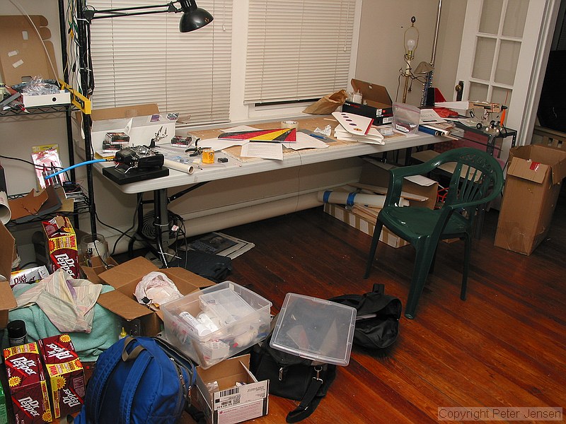 workbench with Red Herring under construction