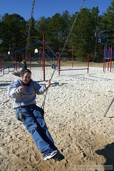 Meg on the swing