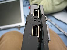 close-up of USB connector stress fractures