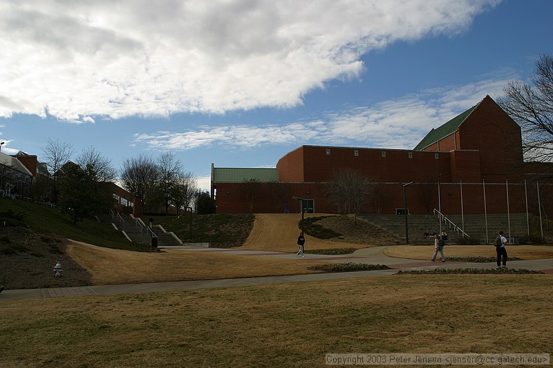 general idyllic campus scene