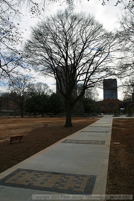 sidewalk by the old Hightower