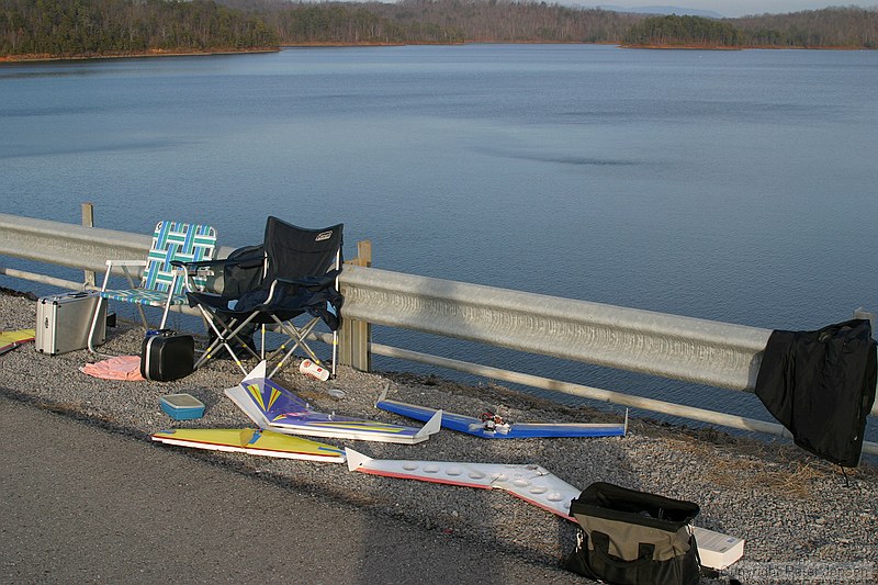 note the wind patterns on the lake