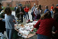 random people buying roses on Valentine's day