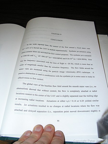 pages from "Flow Control Over A Micro Unmanned Aerial Vehicle Using Synthetic Jet Actuators" by Pearl Haiyan Fung (Masters Thesis)