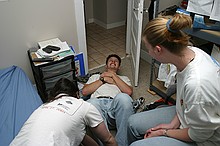 Charles, after being given the pushup challenge