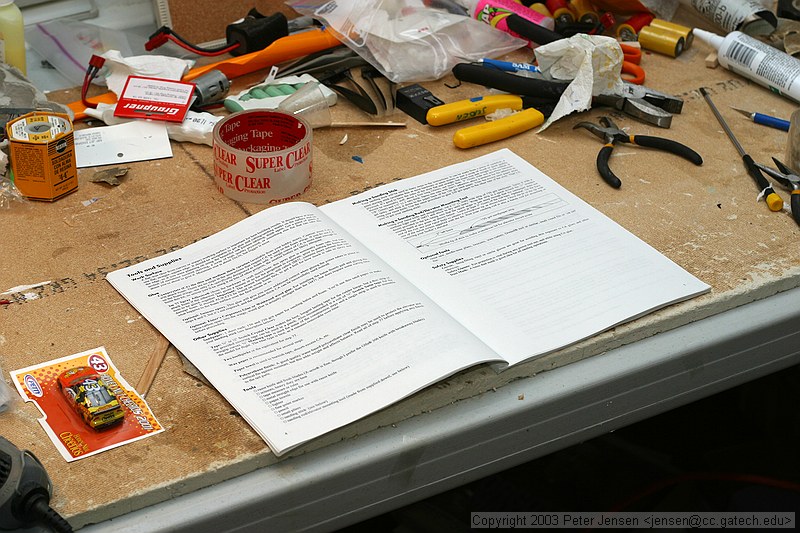 Seeker instructions on my dirty workbench