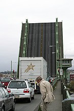 on a drawbridge