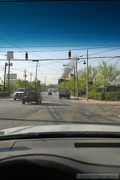 the view from a few blocks down