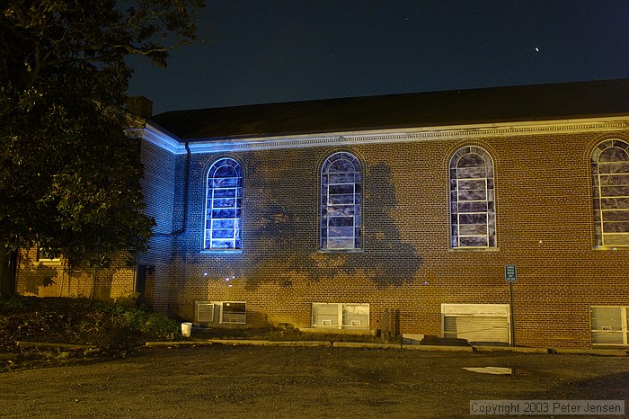 painting the church across the street from my office with light