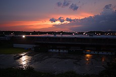 sunset from across the street