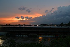 sunset from across the street