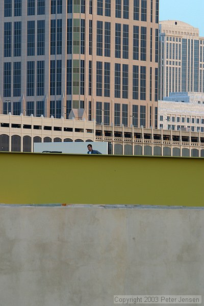 random dude hanging out on the bridge