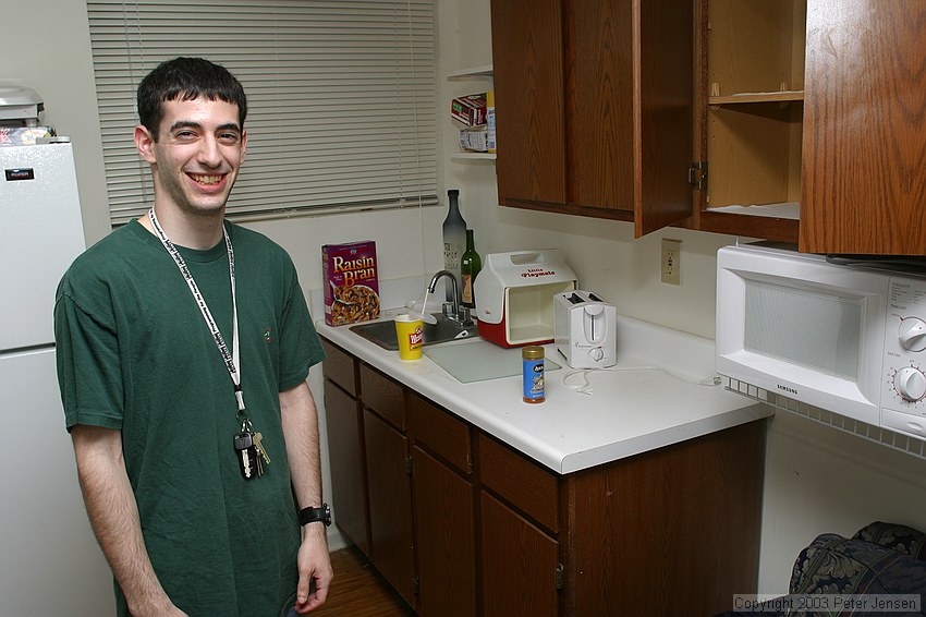 the kitchen