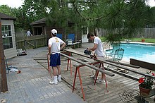 Mike ripping some 1/4" plywood