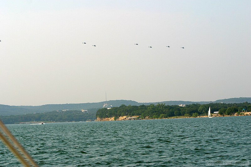 a flotilla of helicopters that came by; all seem to have those sensor pods on the top of the main shaft